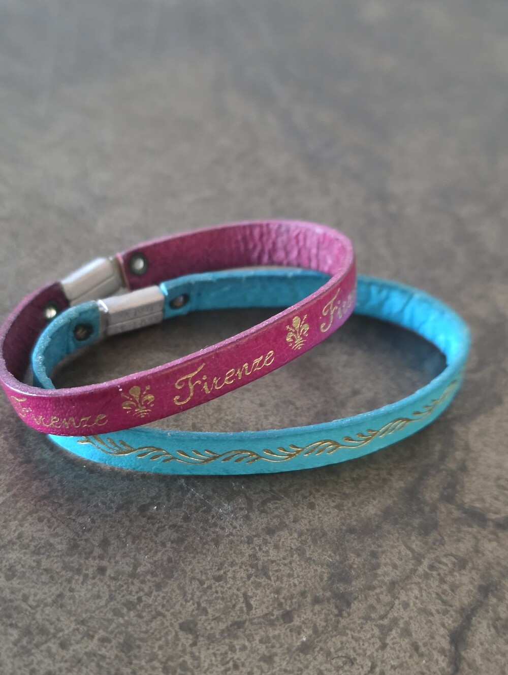 Set Of 2 Leather Bracelets From Florence